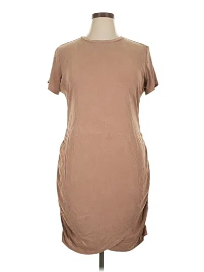 Pre-owned Express Casual Dress In Tan