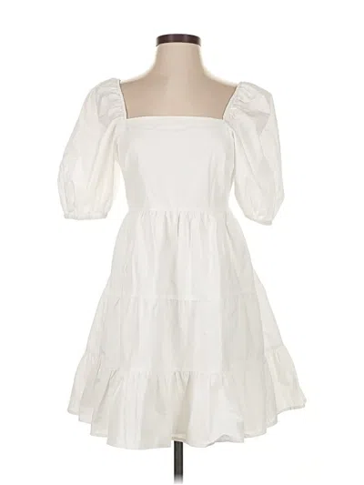 Pre-owned Express Casual Dress In White