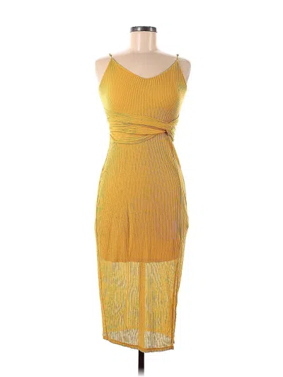 Pre-owned Express Casual Dress In Yellow