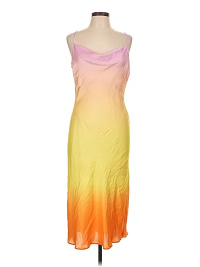 Pre-owned Express Casual Dress In Yellow