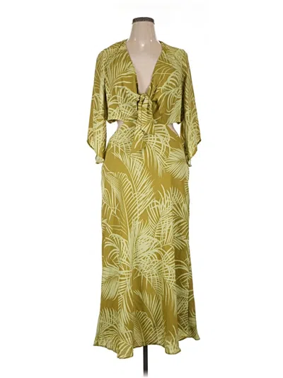Pre-owned Express Casual Dress In Yellow