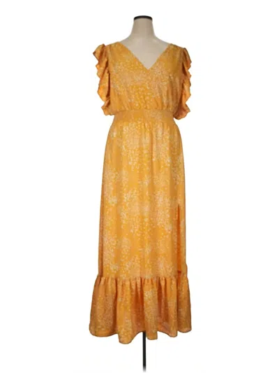 Pre-owned Express Casual Dress In Yellow