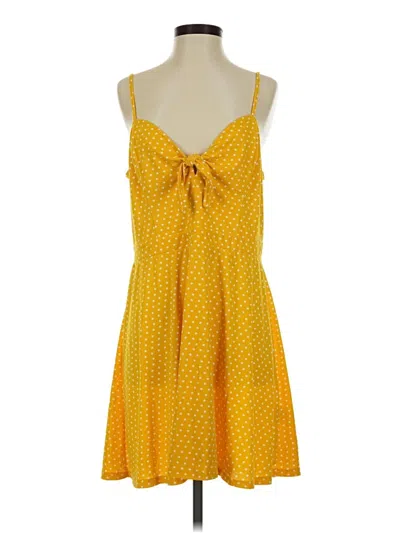 Pre-owned Express Casual Dress In Yellow