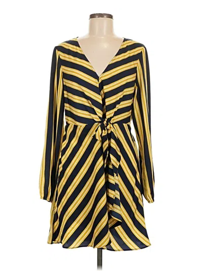 Pre-owned Express Casual Dress In Yellow