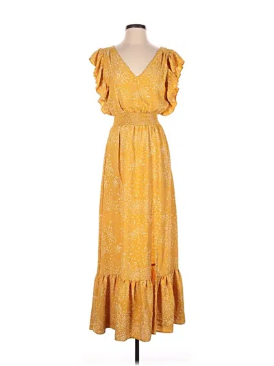 Pre-owned Express Casual Dress In Yellow