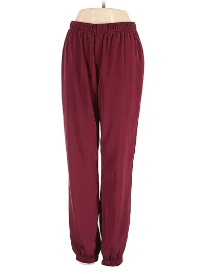 Pre-owned Express Casual Pants In Burgundy