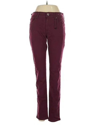 Pre-owned Express Casual Pants In Burgundy