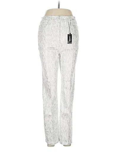 Pre-owned Express Casual Pants In Silver