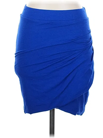 Pre-owned Express Casual Skirt In Blue