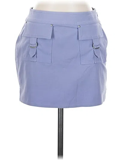 Pre-owned Express Casual Skirt In Blue
