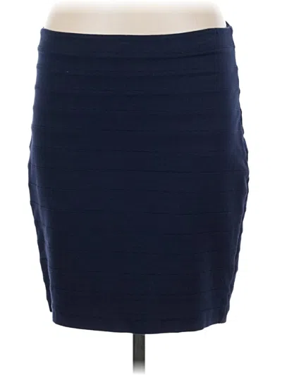 Pre-owned Express Casual Skirt In Blue