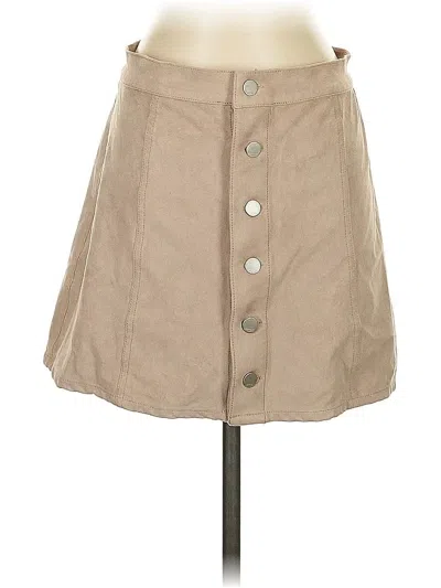 Pre-owned Express Casual Skirt In Brown