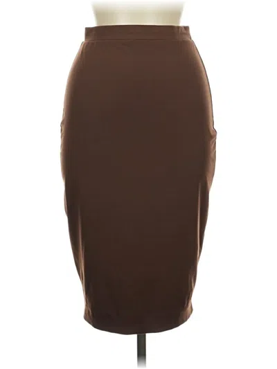 Pre-owned Express Casual Skirt In Brown