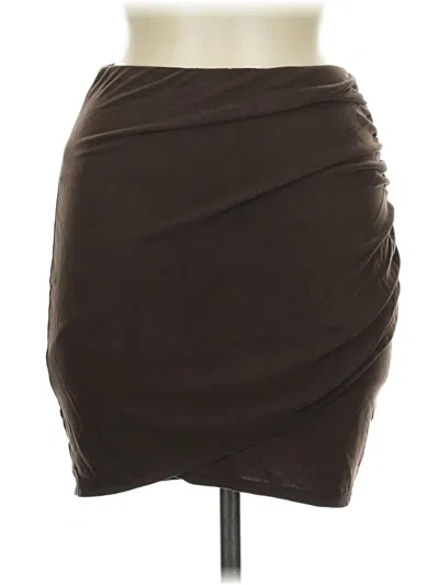Pre-owned Express Casual Skirt In Brown