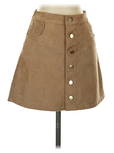 Pre-owned Express Casual Skirt In Brown