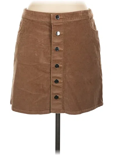 Pre-owned Express Casual Skirt In Brown