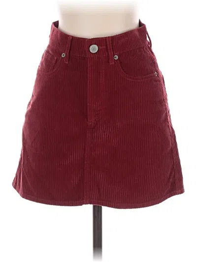 Pre-owned Express Casual Skirt In Burgundy