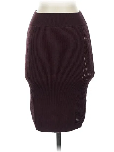 Pre-owned Express Casual Skirt In Burgundy