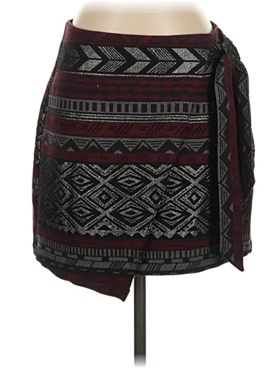 Pre-owned Express Casual Skirt In Burgundy