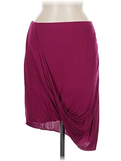 Pre-owned Express Casual Skirt In Burgundy