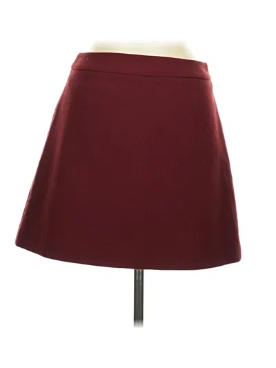 Pre-owned Express Casual Skirt In Burgundy