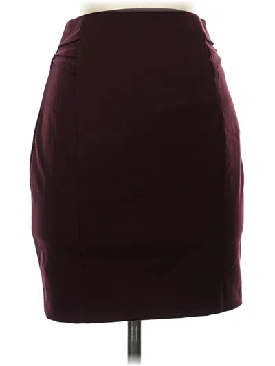 Pre-owned Express Casual Skirt In Burgundy