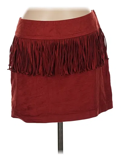Pre-owned Express Casual Skirt In Burgundy