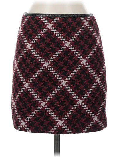 Pre-owned Express Casual Skirt In Burgundy
