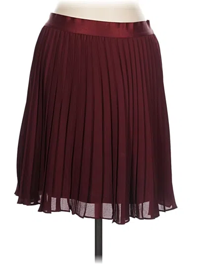 Pre-owned Express Casual Skirt In Burgundy