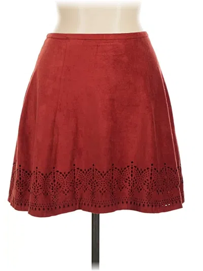 Express Casual Skirt In Burgundy