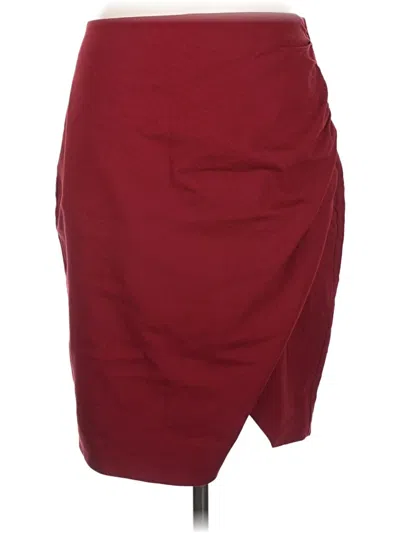 Pre-owned Express Casual Skirt In Burgundy