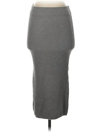 Express Casual Skirt In Gray