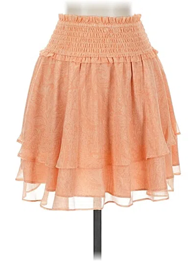 Express Casual Skirt In Orange