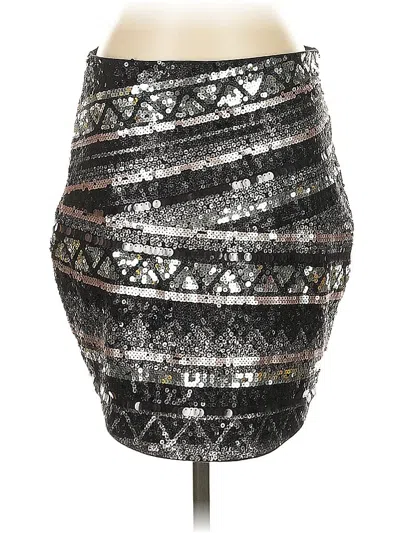 Pre-owned Express Casual Skirt In Silver