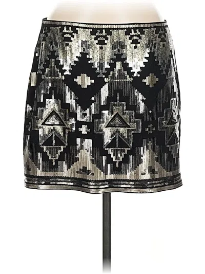 Pre-owned Express Casual Skirt In Silver