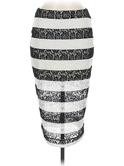 Pre-owned Express Casual Skirt In Silver