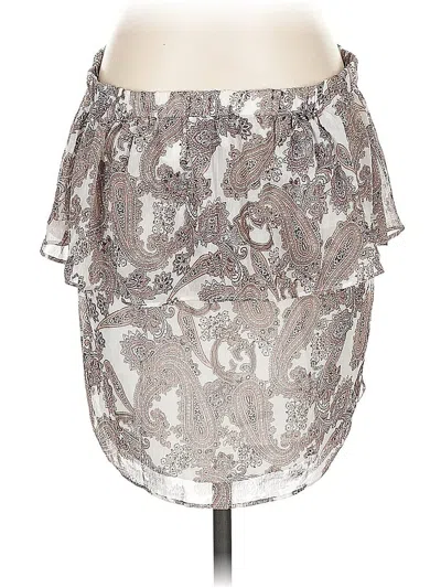 Pre-owned Express Casual Skirt In Silver