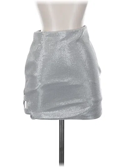 Pre-owned Express Casual Skirt In Silver