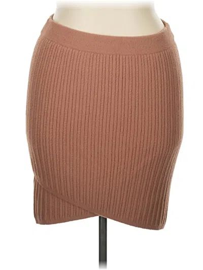 Pre-owned Express Casual Skirt In Tan