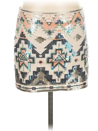 Pre-owned Express Casual Skirt In White