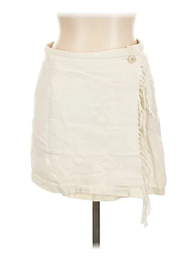 Pre-owned Express Casual Skirt In White
