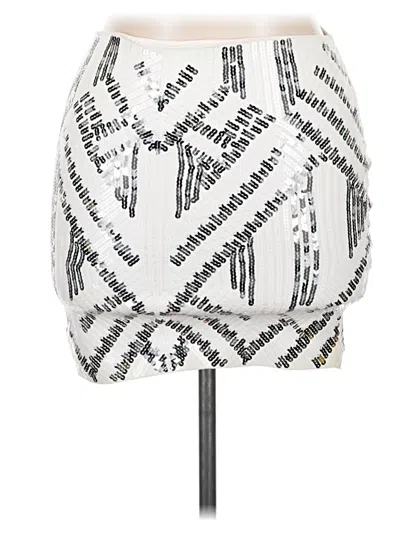 Pre-owned Express Casual Skirt In White