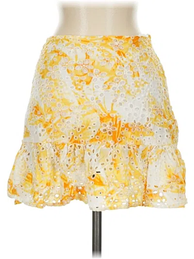 Pre-owned Express Casual Skirt In Yellow