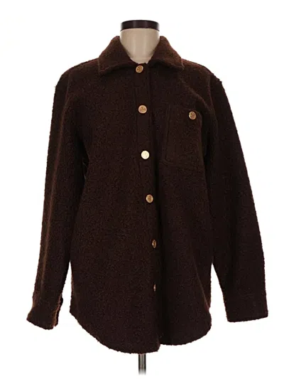 Pre-owned Express Coat In Brown