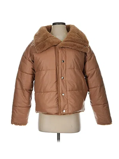 Pre-owned Express Coat In Brown