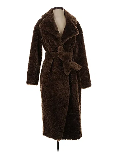 Pre-owned Express Coat In Brown