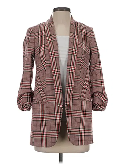 Pre-owned Express Coat In Burgundy