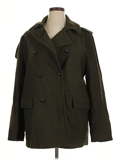 Pre-owned Express Coat In Green