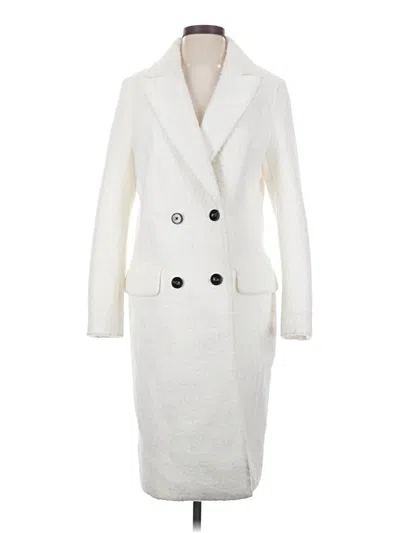 Pre-owned Express Coat In Ivory