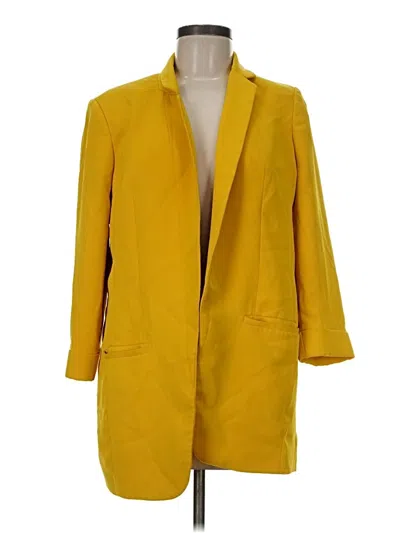 Pre-owned Express Coat In Yellow